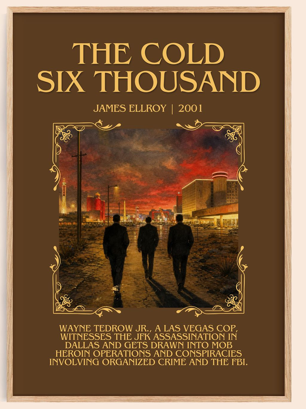 The Cold Six Thousand Minimalist Book Poster by James Ellroy – book poster