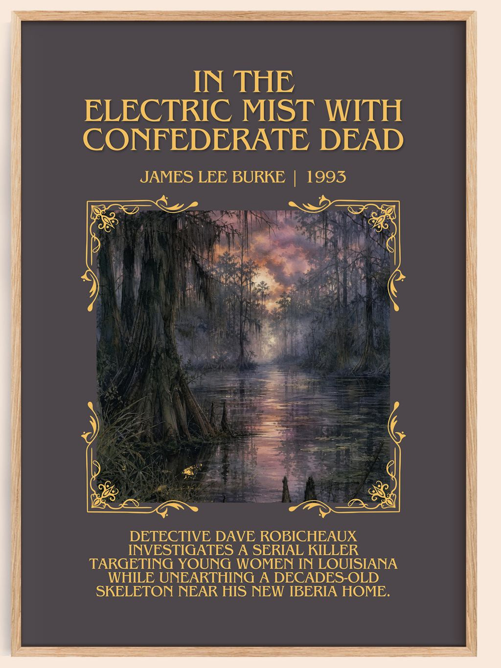 In the Electric Mist with Confederate Dead Minimalist Book Poster – – book poster