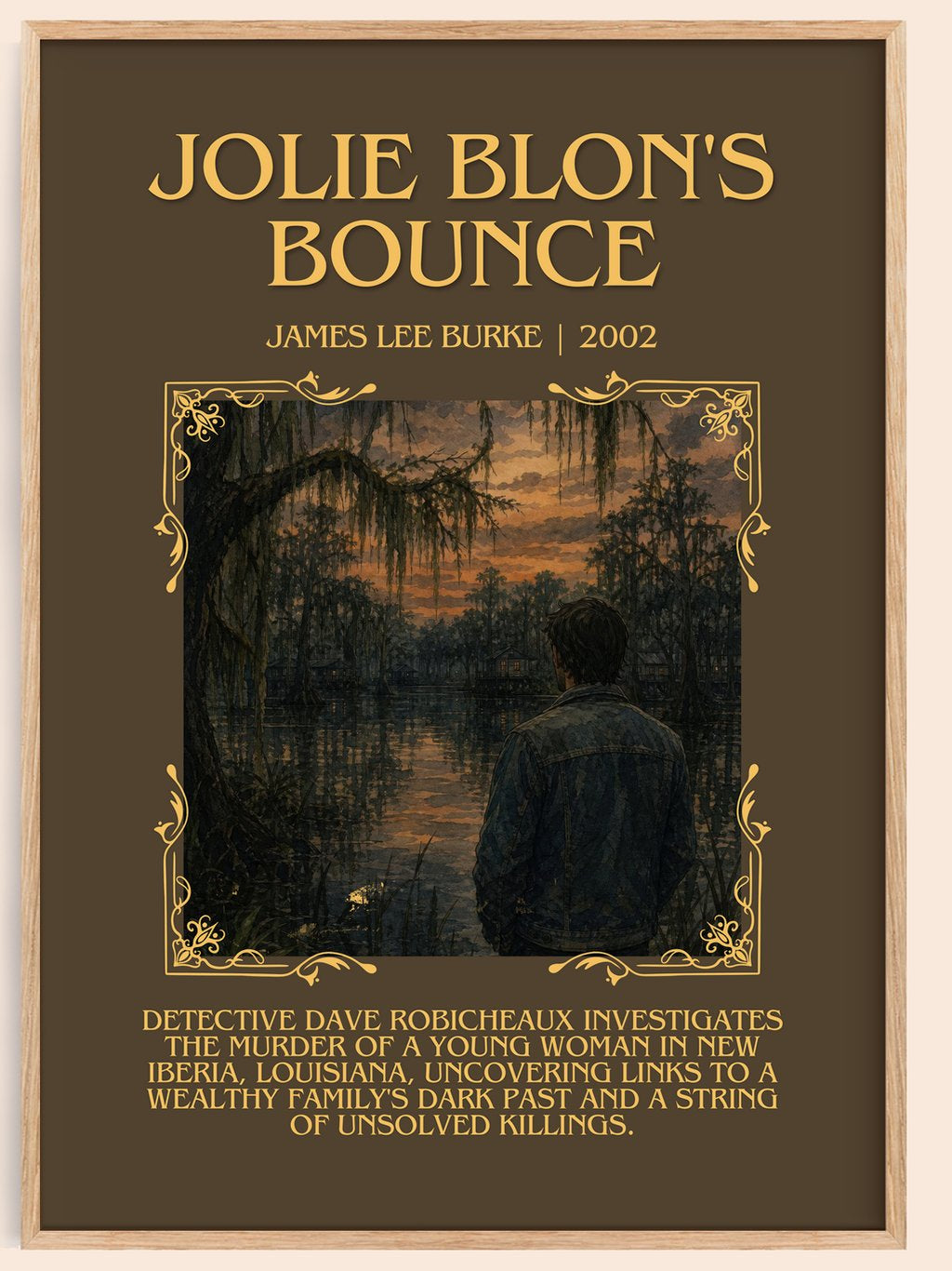 Jolie Blon's Bounce Minimalist Book Poster by James Lee Burke – book poster
