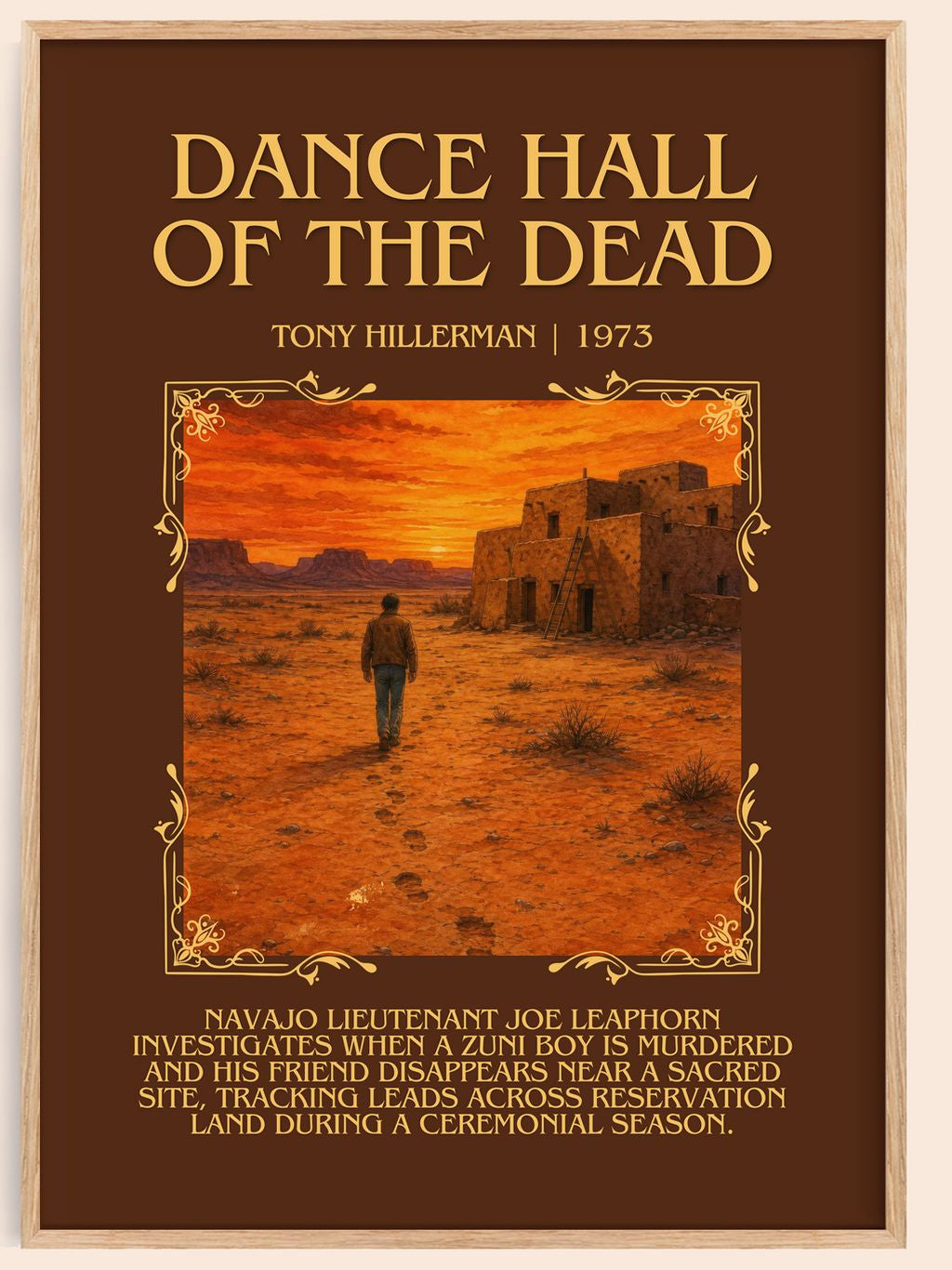 Dance Hall of the Dead Minimalist Book Poster by Tony Hillerman – book poster
