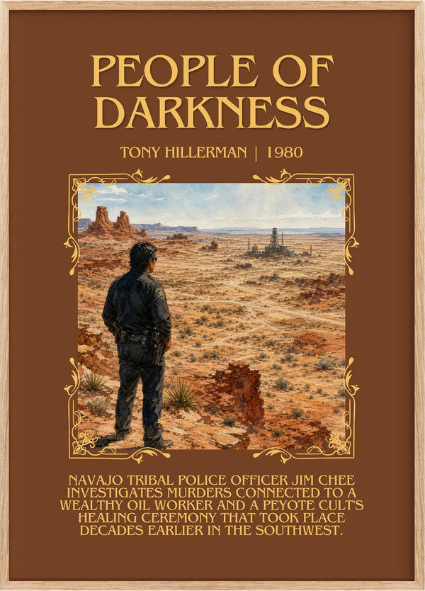 People of Darkness Minimalist Book Poster by Tony Hillerman