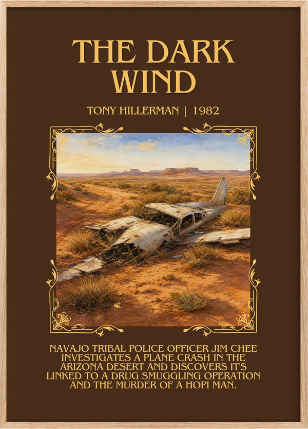 The Dark Wind Minimalist Book Poster by Tony Hillerman