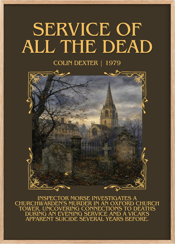 Service of All the Dead Minimalist Book Poster by Colin Dexter