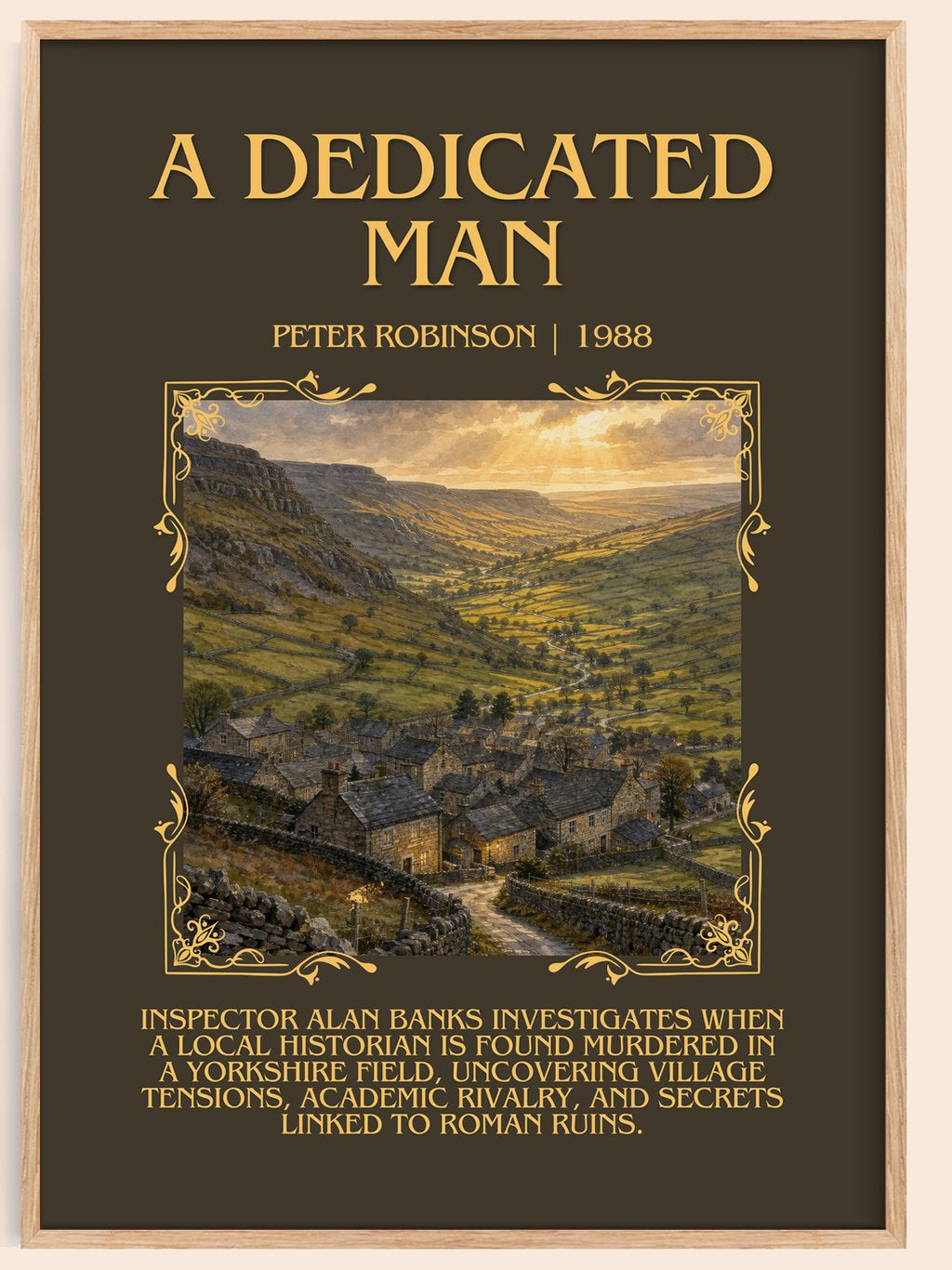 A Dedicated Man Minimalist Book Poster by Peter Robinson – book poster