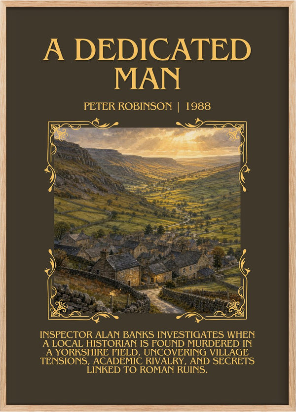 A Dedicated Man Minimalist Book Poster by Peter Robinson