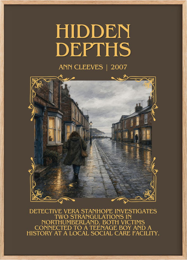 Hidden Depths Minimalist Book Poster by Ann Cleeves