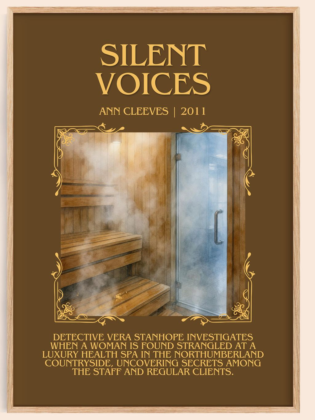 Silent Voices Minimalist Book Poster by Ann Cleeves – book poster