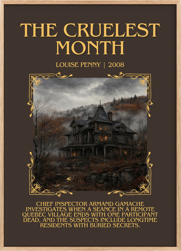 The Cruelest Month Minimalist Book Poster by Louise Penny