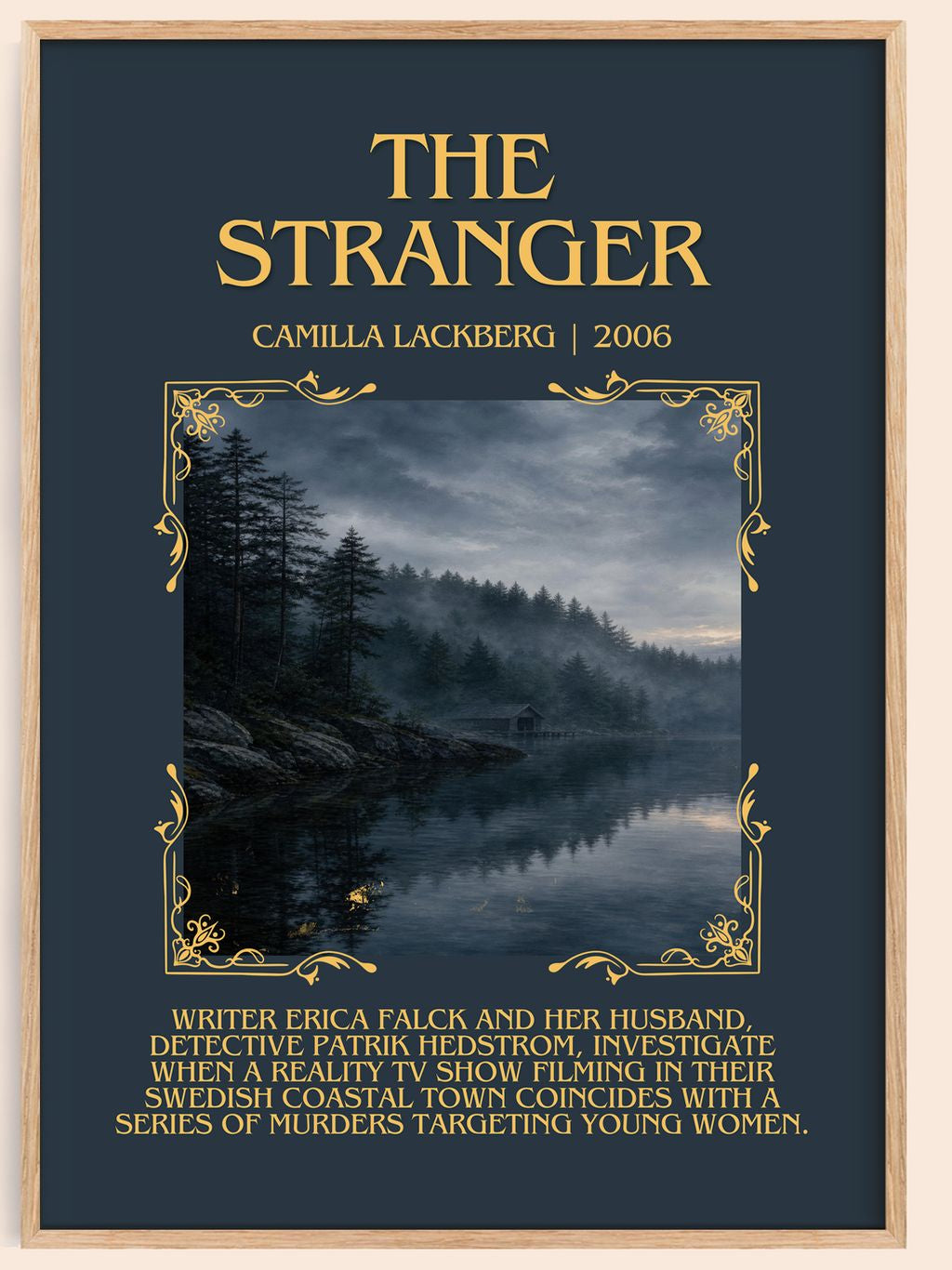 The Stranger Minimalist Book Poster by Camilla Läckberg – book poster