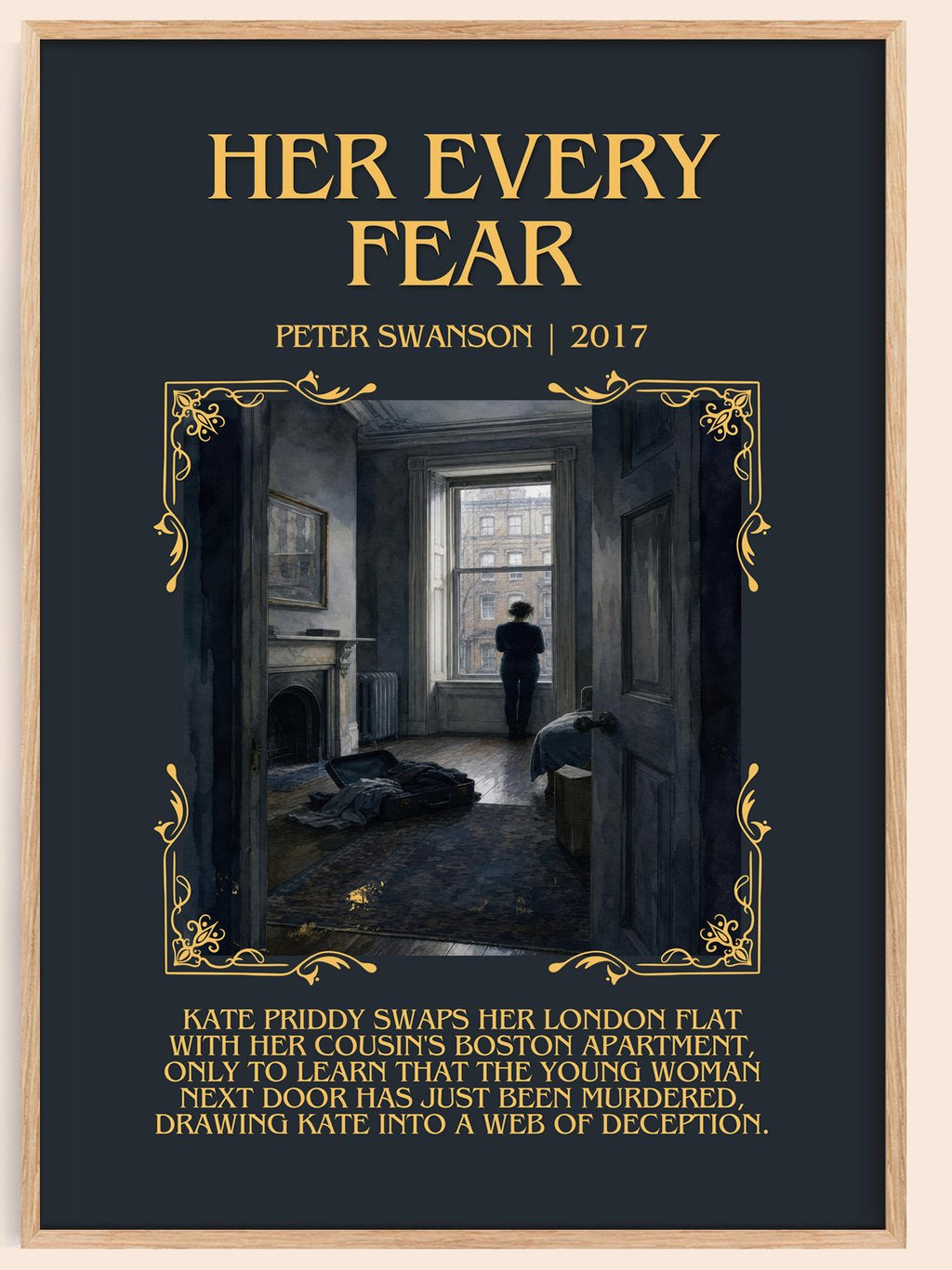 Her Every Fear Minimalist Book Poster by Peter Swanson – book poster