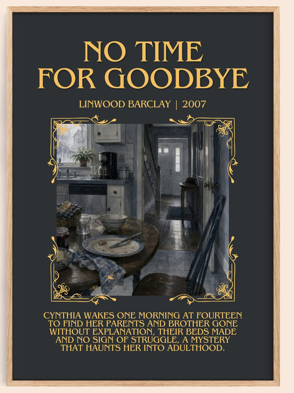 No Time for Goodbye Minimalist Book Poster by Linwood Barclay – book poster