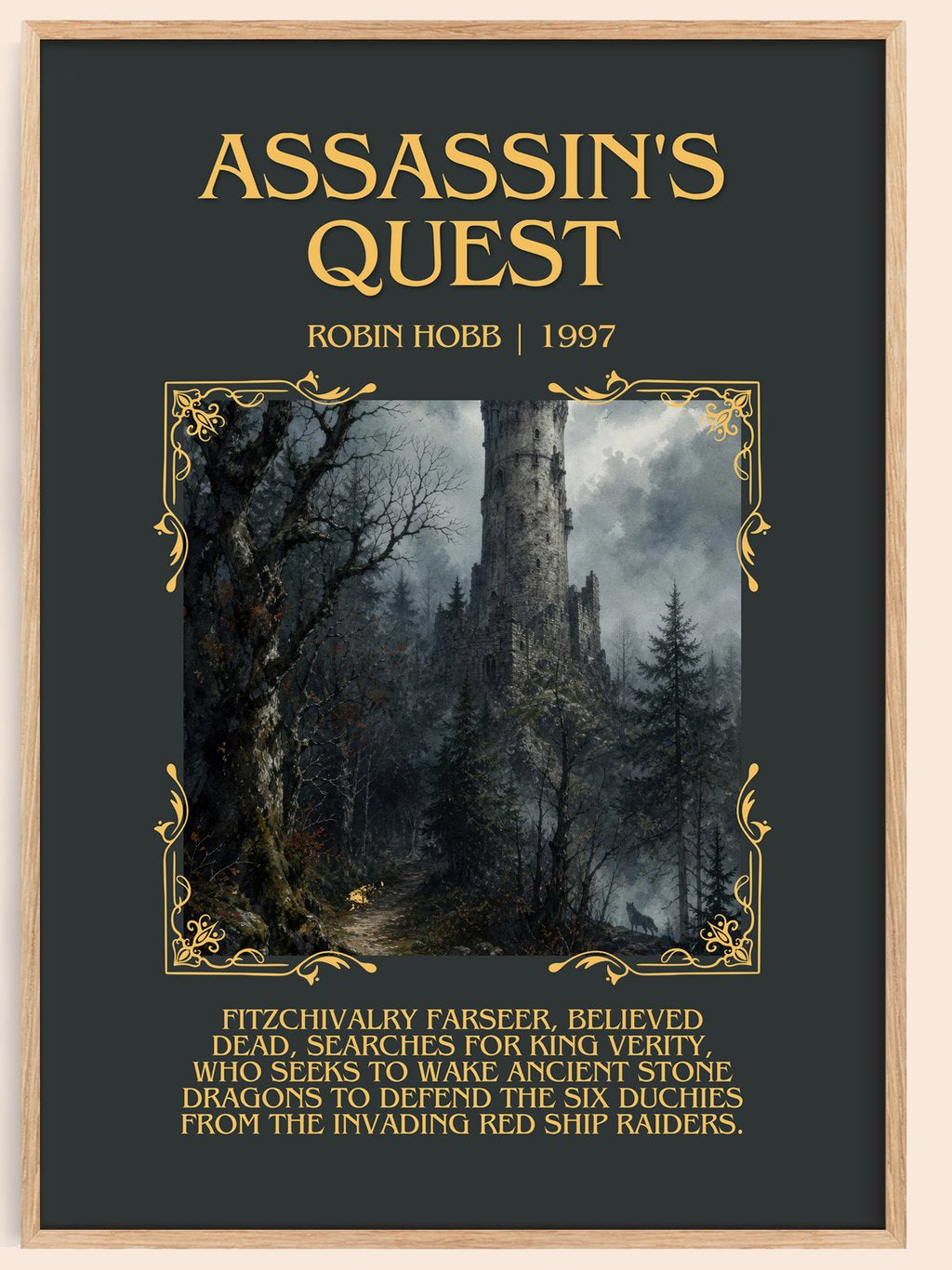 Assassin's Quest Minimalist Book Poster by Robin Hobb – book poster