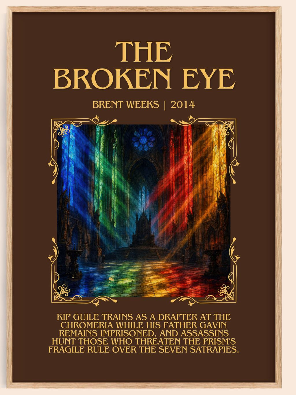 The Broken Eye Minimalist Book Poster by Brent Weeks – book poster
