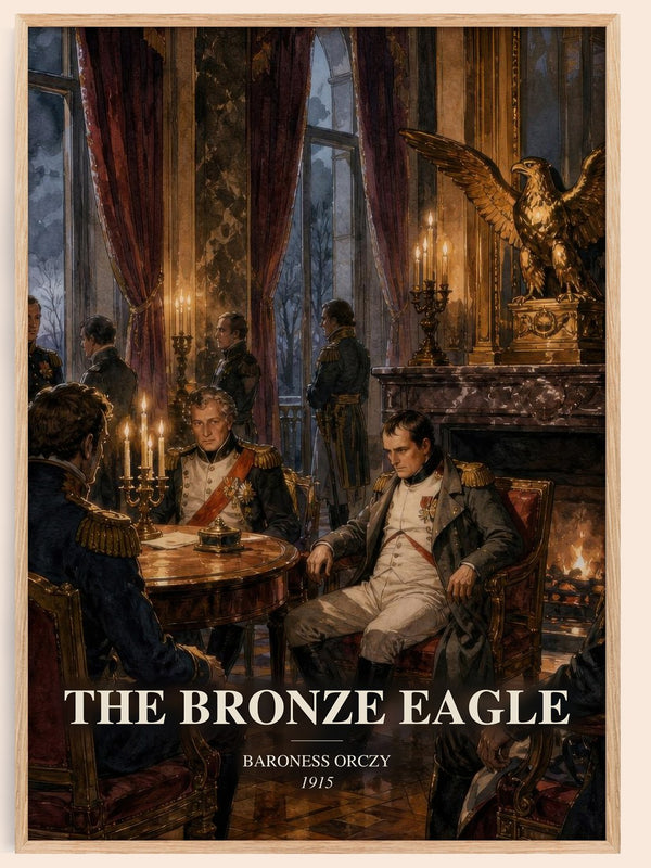 The Bronze Eagle watercolour book poster by Baroness Orczy – framed literary art print