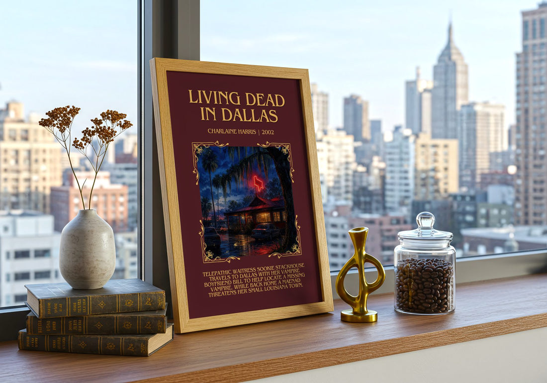 Living Dead in Dallas minimalist poster paper finish options – matte satin gloss