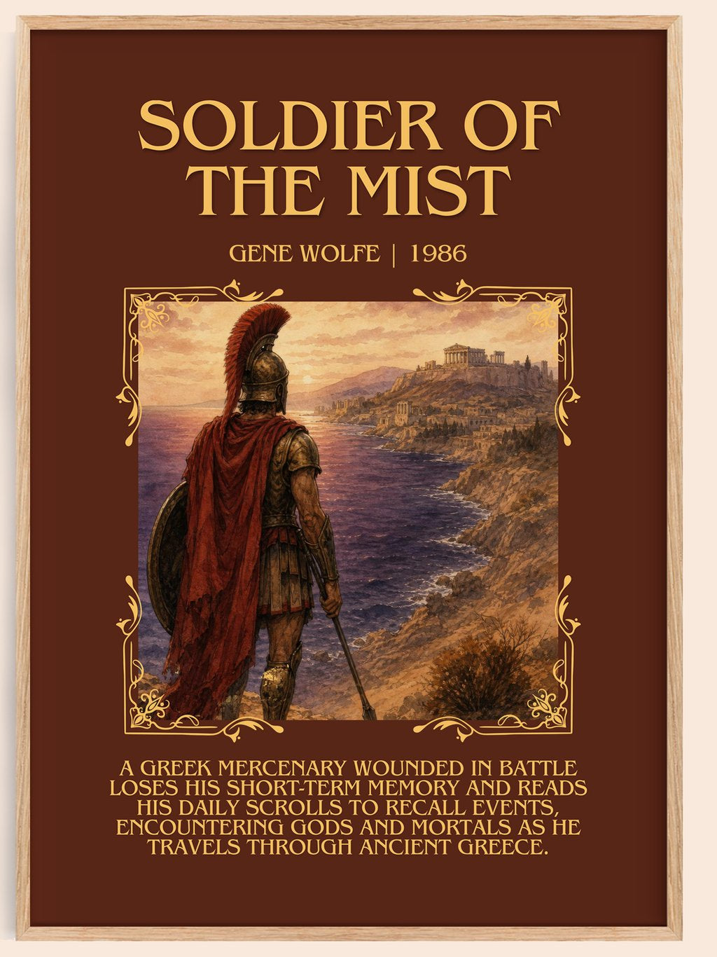 Soldier of the Mist Minimalist Book Poster by Gene Wolfe – book poster