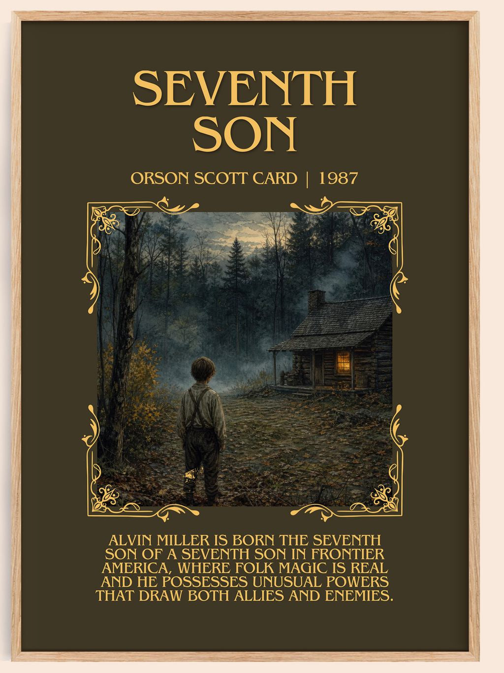 Seventh Son Minimalist Book Poster by Orson Scott Card – book poster