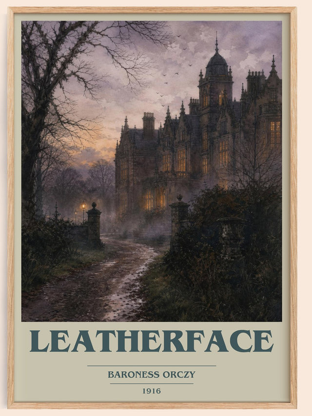 Leatherface Book Cover Poster by Baroness Orczy
