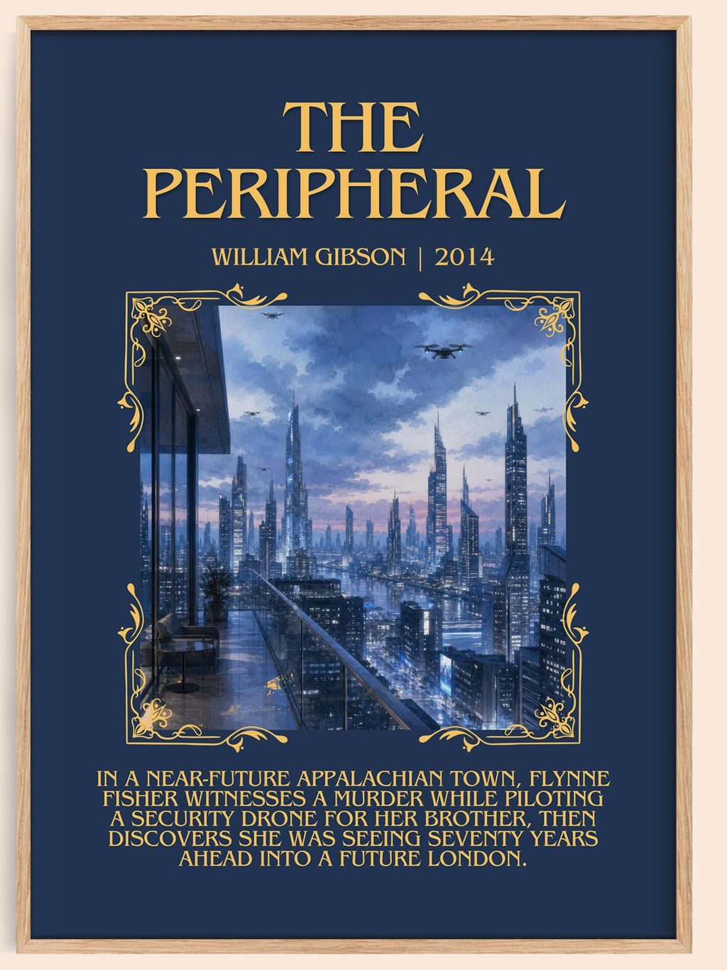 The Peripheral Minimalist Book Poster by William Gibson – book poster