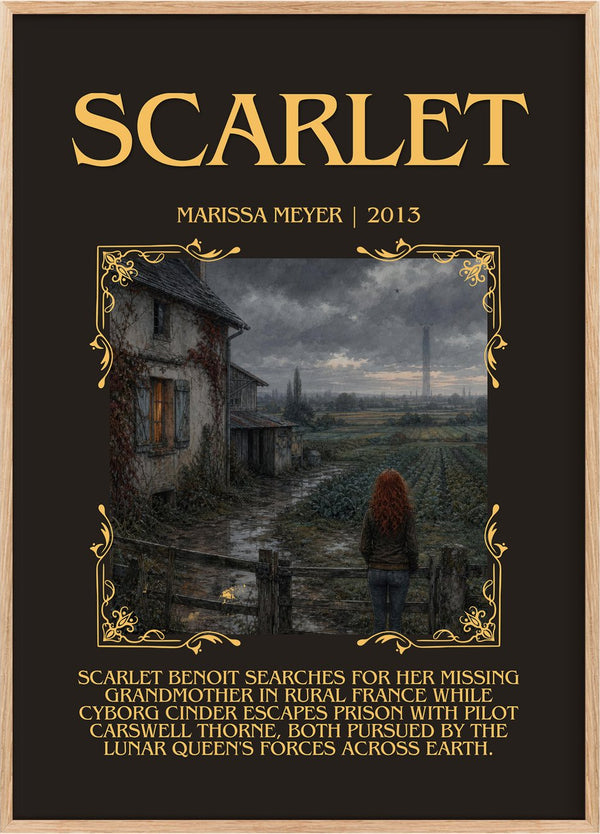 Scarlet Minimalist Book Poster by Marissa Meyer