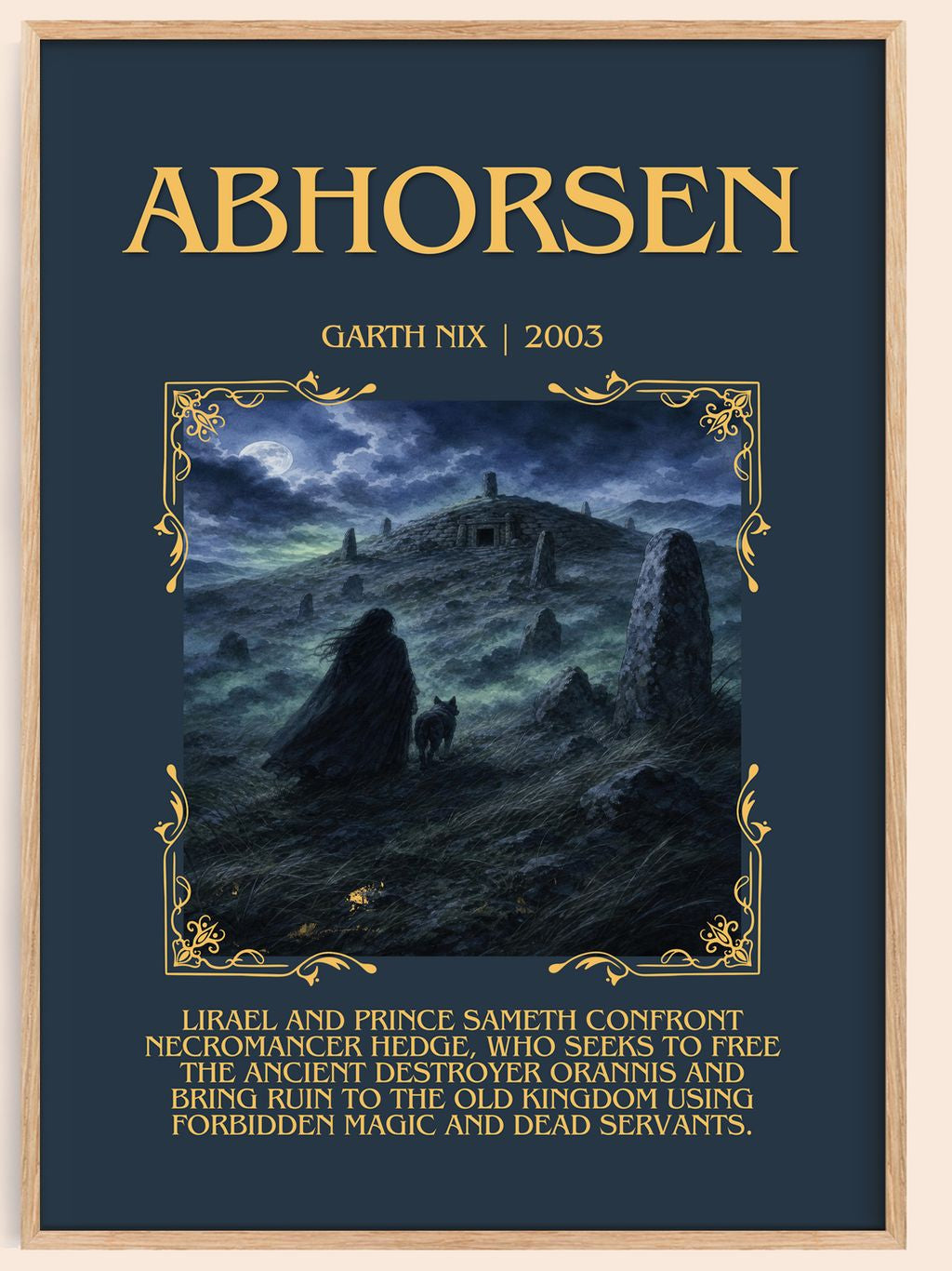 Abhorsen Minimalist Book Poster by Garth Nix – book poster