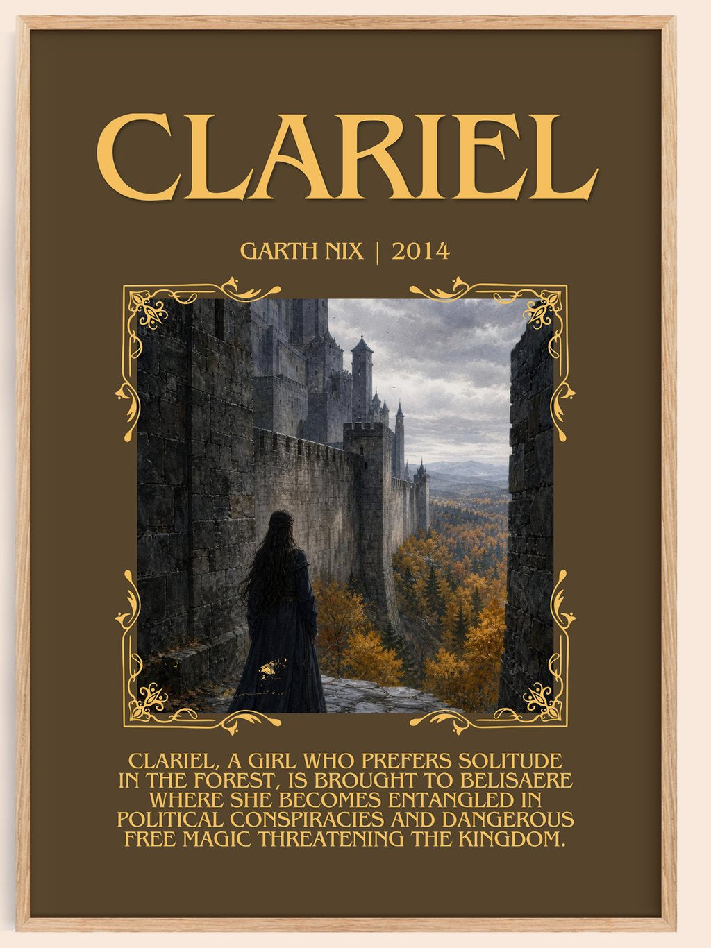 Clariel Minimalist Book Poster by Garth Nix – book poster