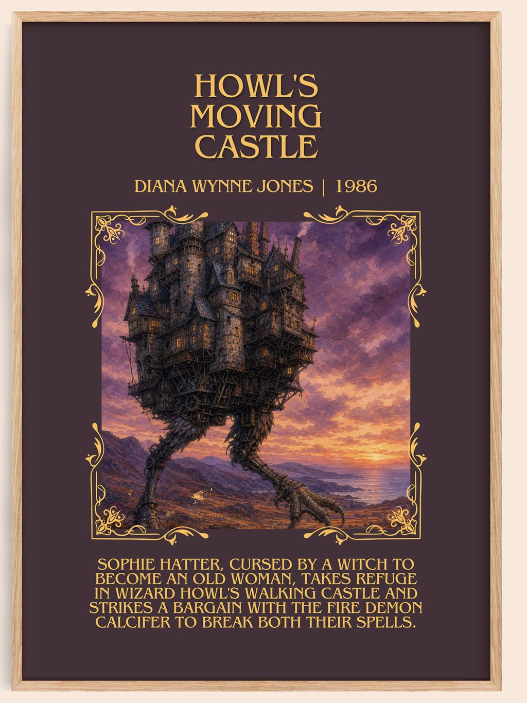 Howl's Moving Castle Minimalist Book Poster by Diana Wynne Jones – book poster