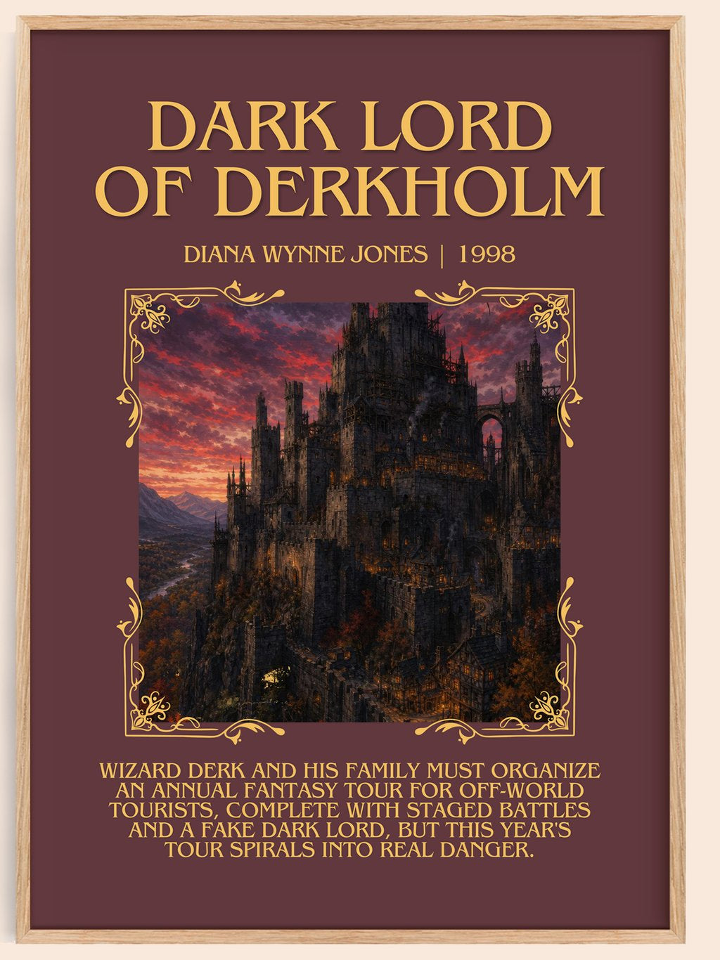 Dark Lord of Derkholm Minimalist Book Poster by Diana Wynne Jones – book poster