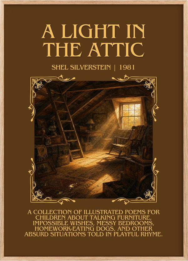 A Light in the Attic Minimalist Book Poster by Shel Silverstein