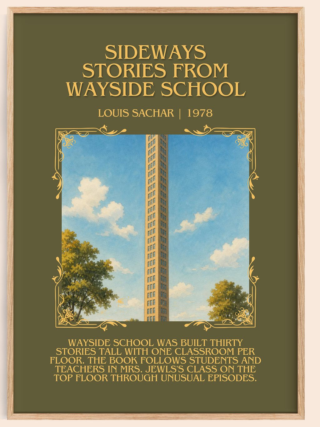 Sideways Stories from Wayside School Minimalist Book Poster – book poster