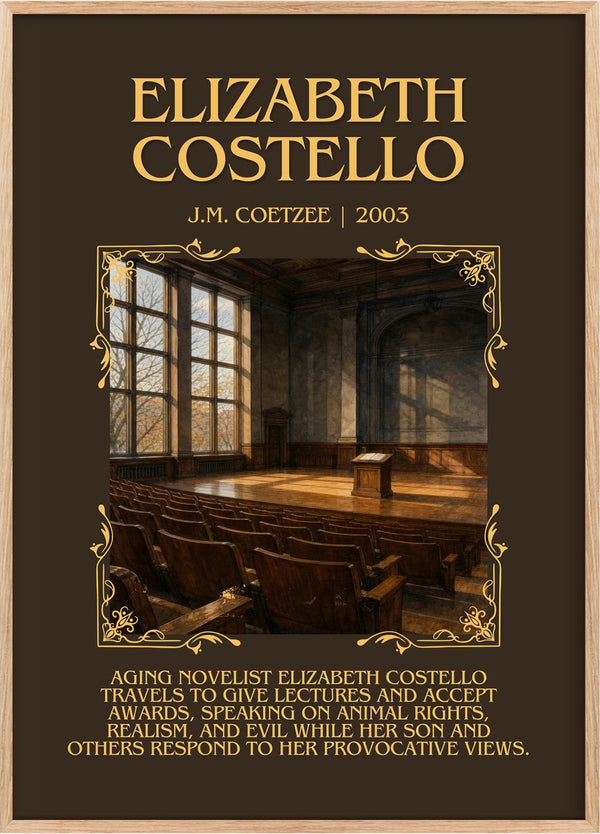 Elizabeth Costello Minimalist Book Poster by J.M. Coetzee
