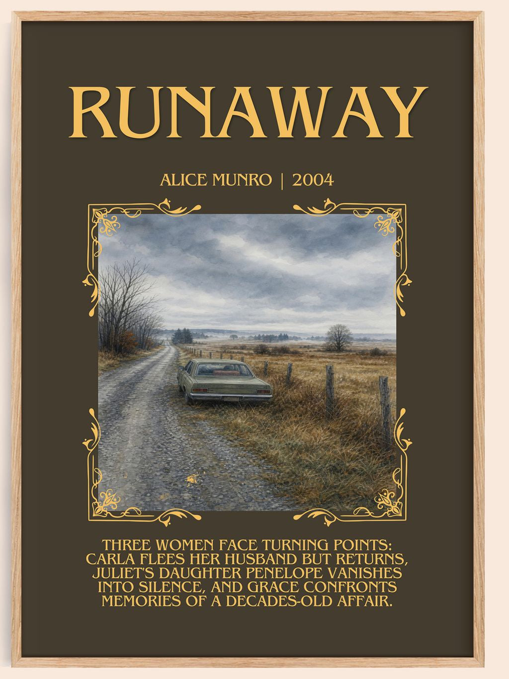 Runaway Minimalist Book Poster by Alice Munro – book poster