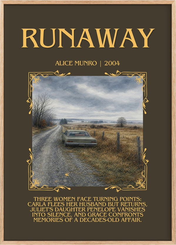 Runaway Minimalist Book Poster by Alice Munro