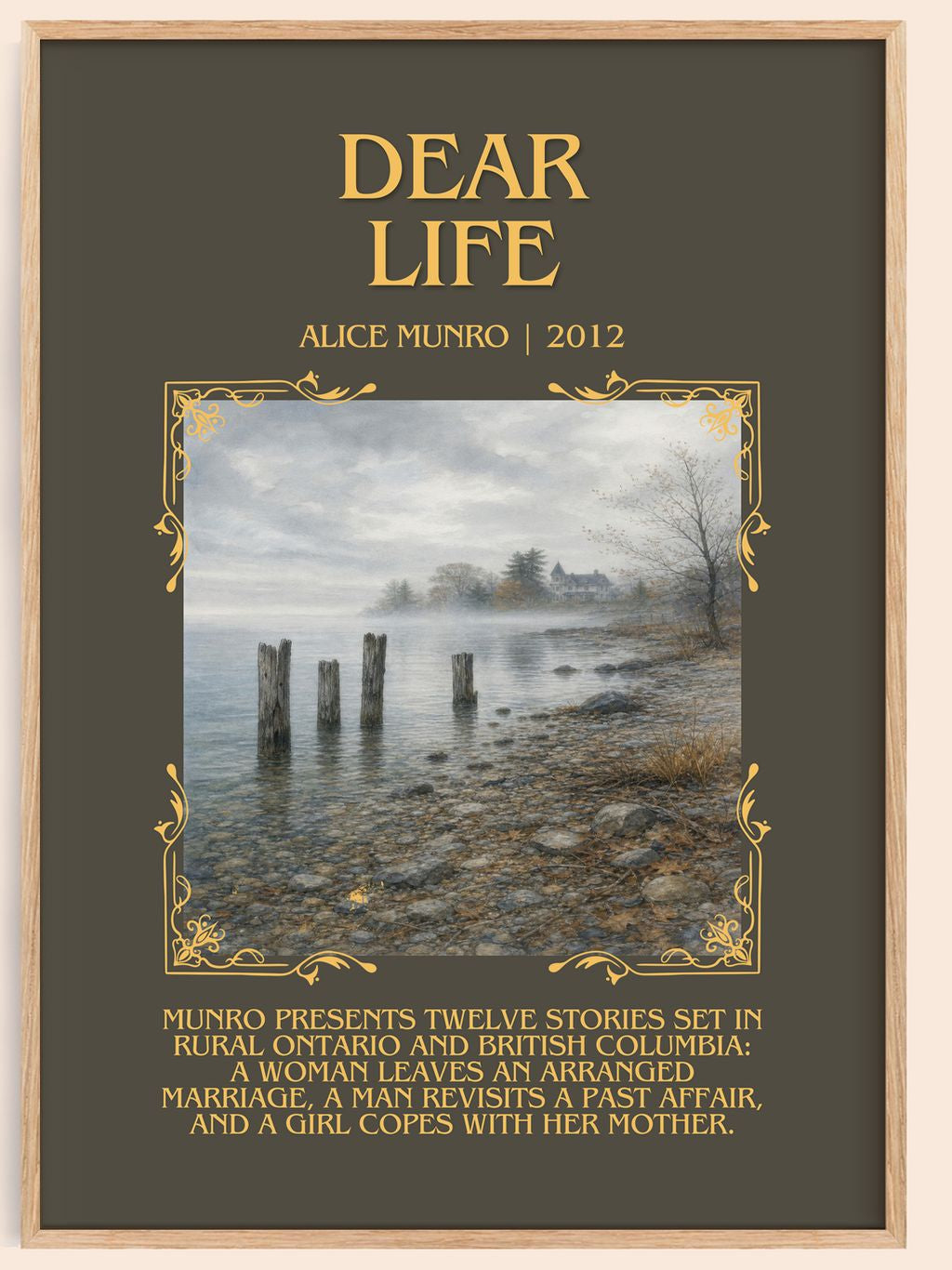 Dear Life Minimalist Book Poster by Alice Munro – book poster