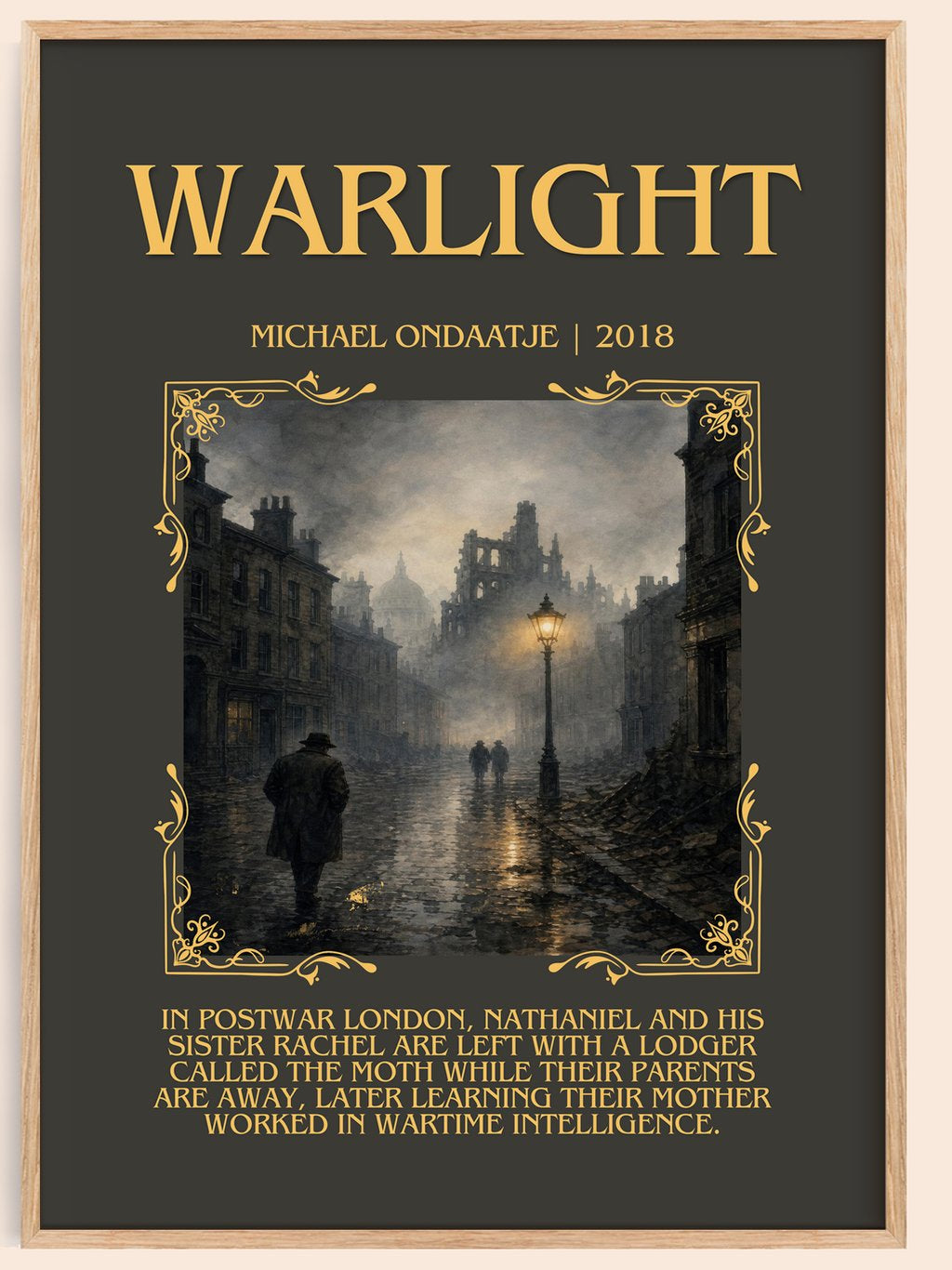 Warlight Minimalist Book Poster by Michael Ondaatje – book poster