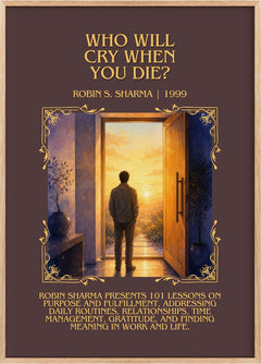 Who Will Cry When You Die? Minimalist Book Poster by Robin S. Sharma
