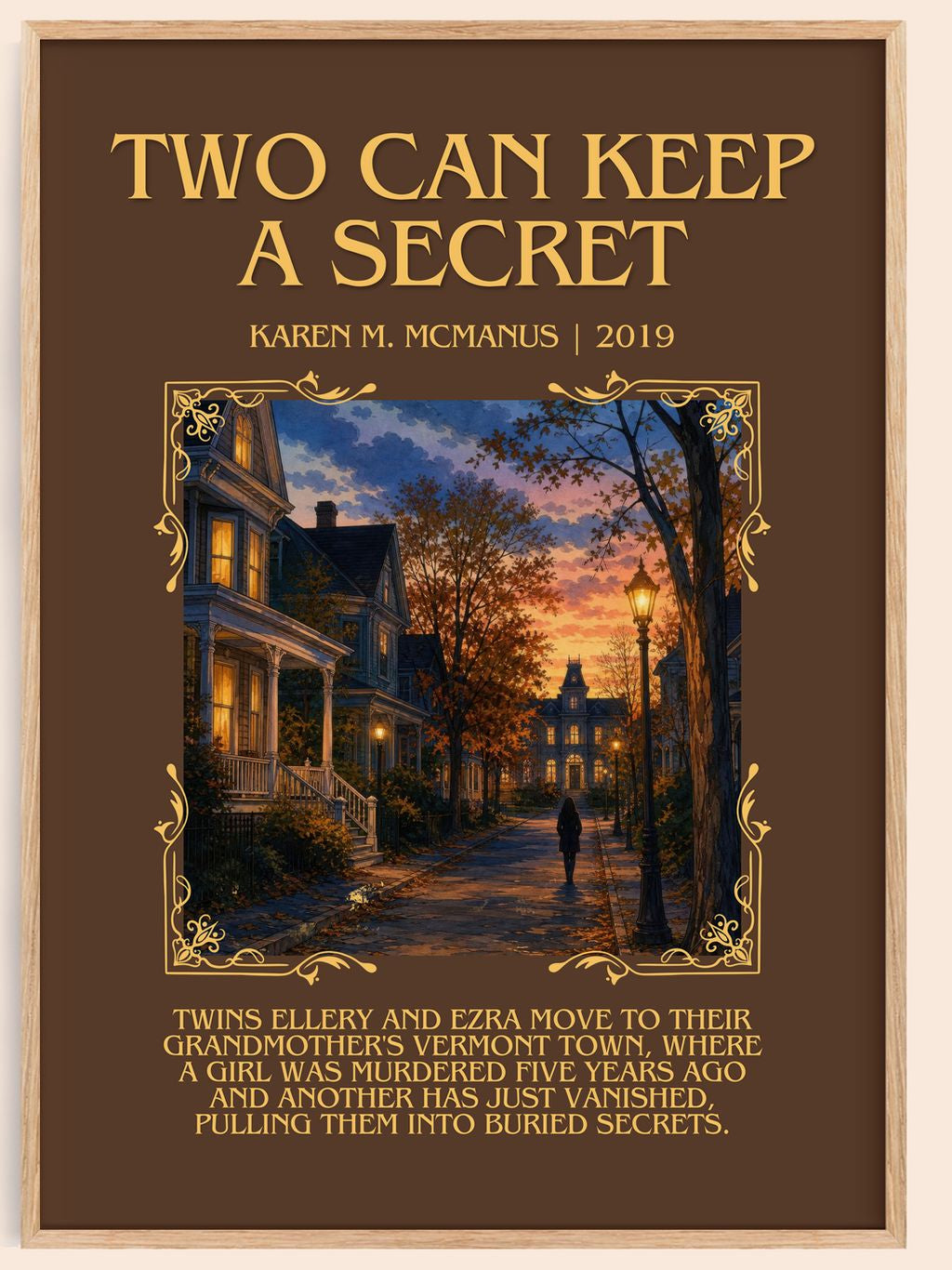 Two Can Keep a Secret Minimalist Book Poster by Karen M. McManus – book poster