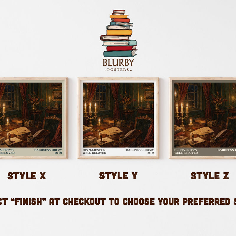 His Majesty'S Well-Beloved literary print in frame leaning in hallway – historical fiction wall art