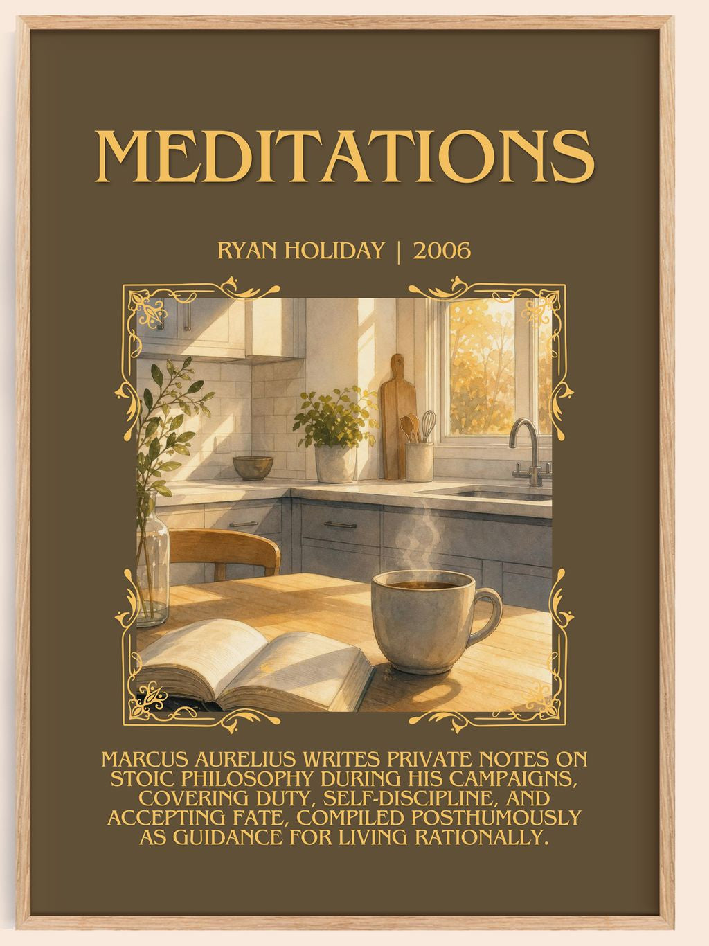 Meditations Minimalist Book Poster by Ryan Holiday – book poster