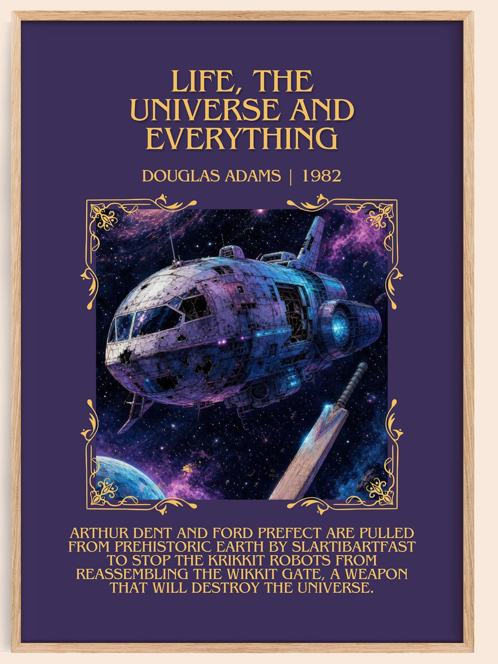 Life, the Universe and Everything Minimalist Book Poster by D. Adams – book poster