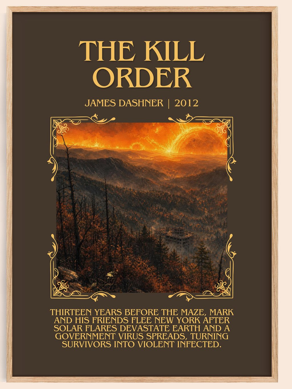 The Kill Order Minimalist Book Poster by James Dashner – book poster