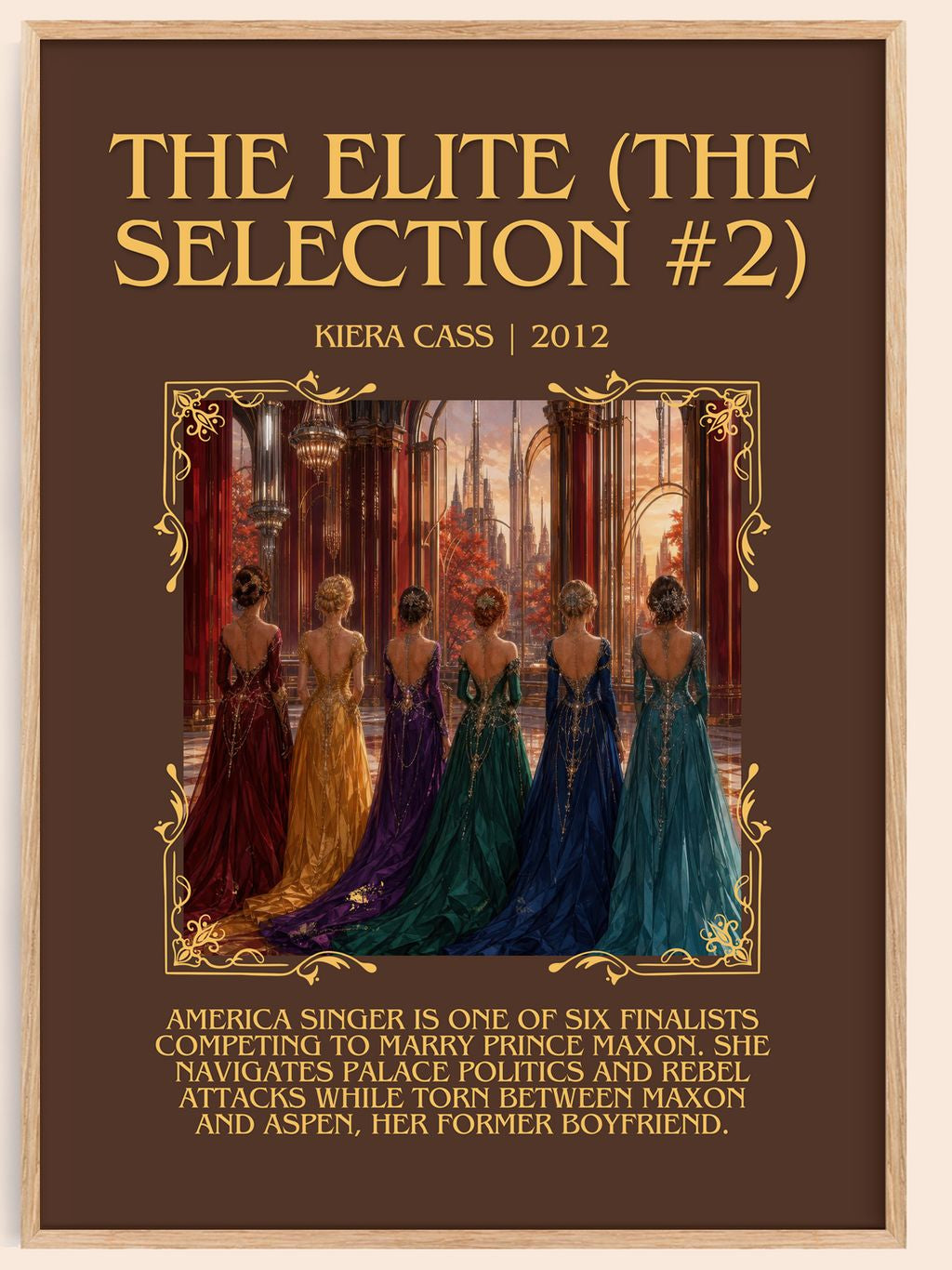 The Elite (The Selection #2) Minimalist Book Poster by Kiera Cass – book poster