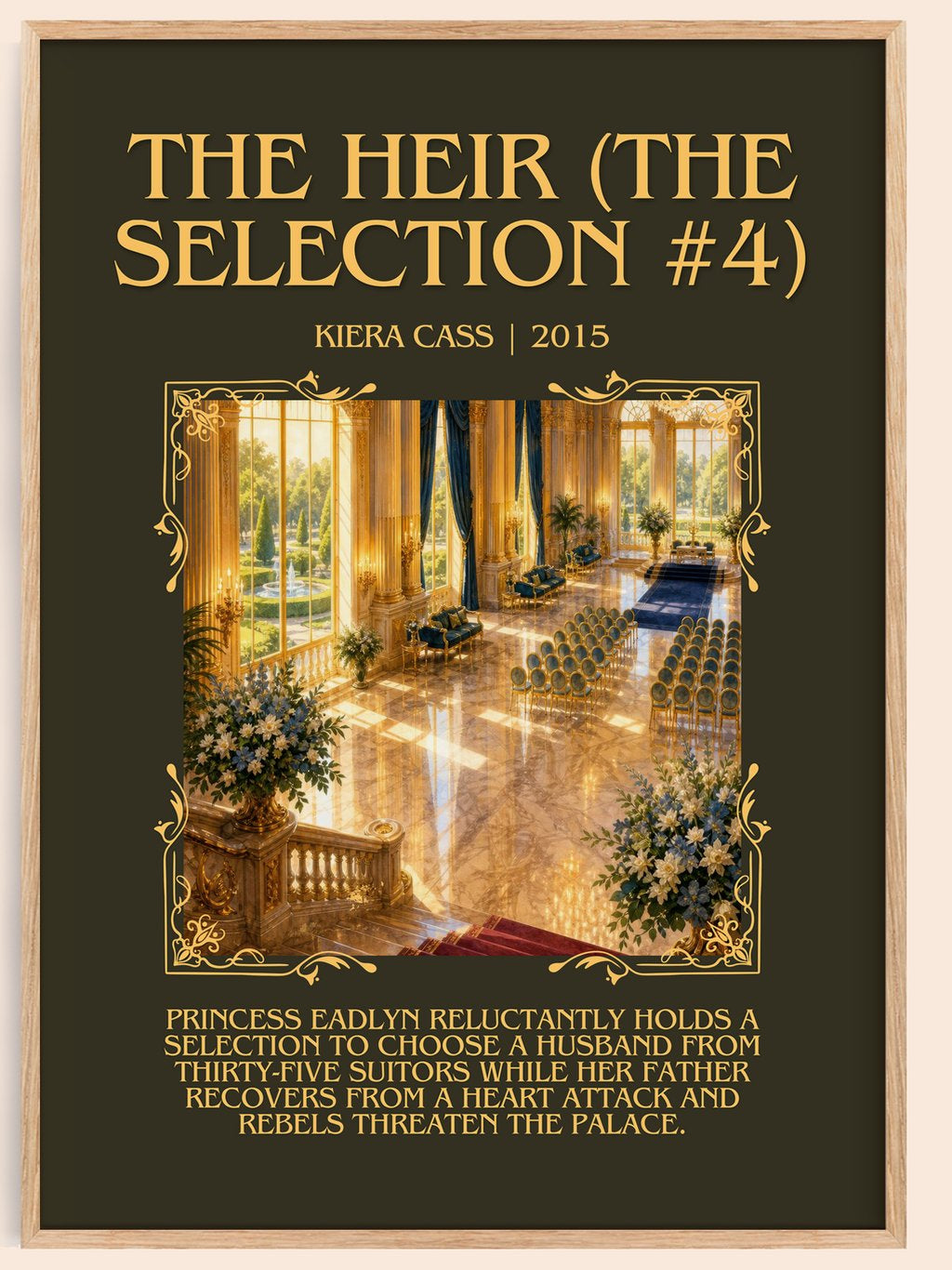The Heir (The Selection #4) Minimalist Book Poster by Kiera Cass – book poster