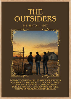The Outsiders Minimalist Book Poster by S. E. Hinton