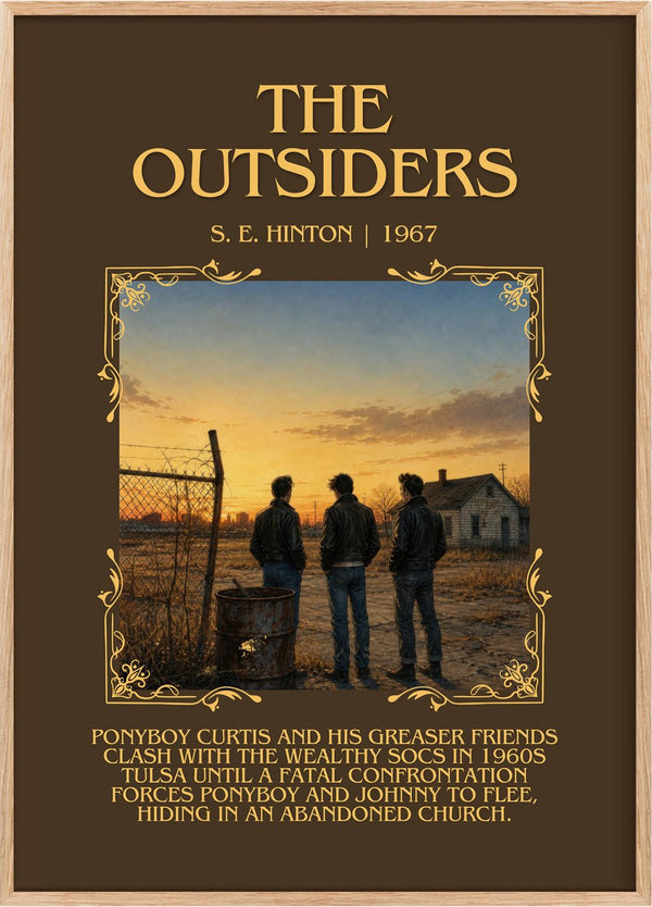 The Outsiders Minimalist Book Poster by S. E. Hinton