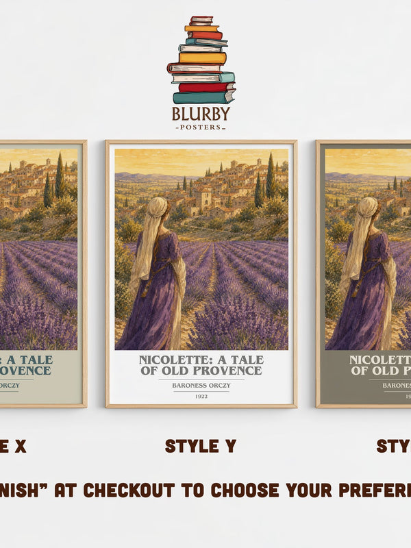 Nicolette: A Tale Of Old Provence book cover print in frame leaning in hallway – historical fiction wall art