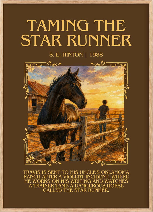 Taming the Star Runner Minimalist Book Poster by S. E. Hinton