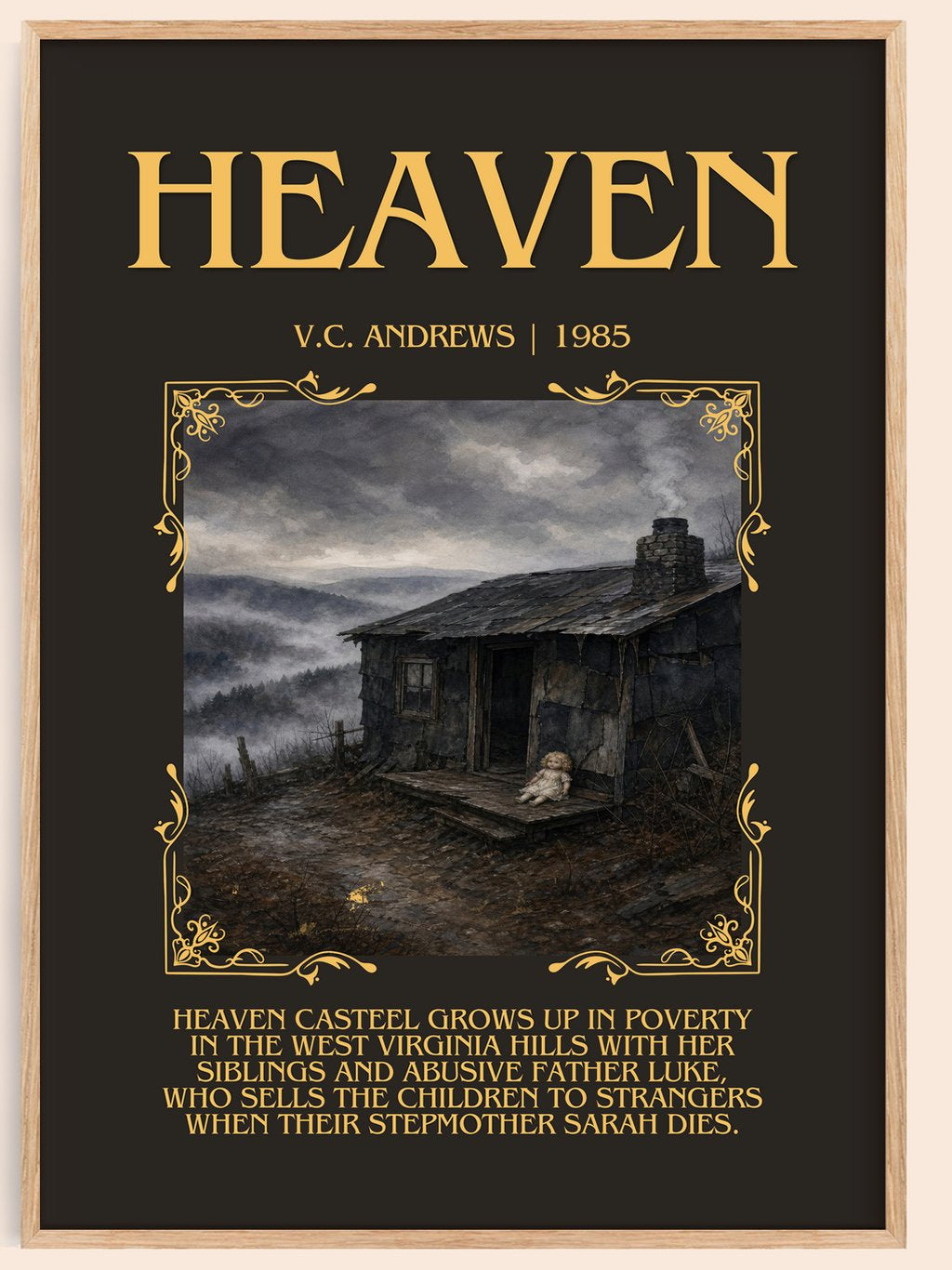 Heaven Minimalist Book Poster by V.C. Andrews – book poster