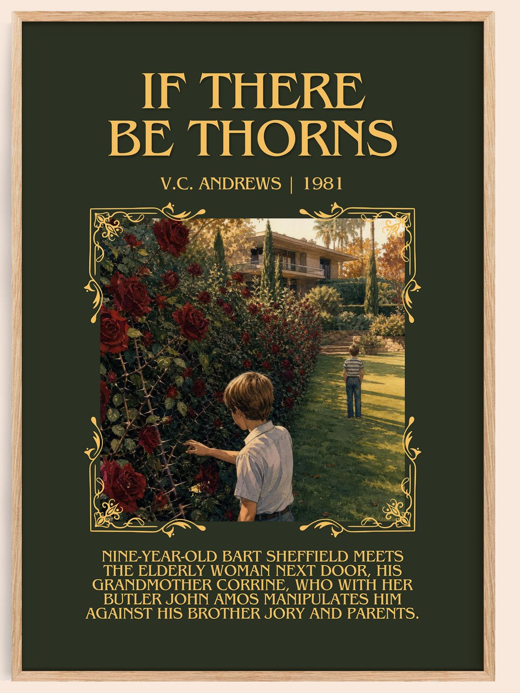 If There Be Thorns Minimalist Book Poster by V.C. Andrews – book poster