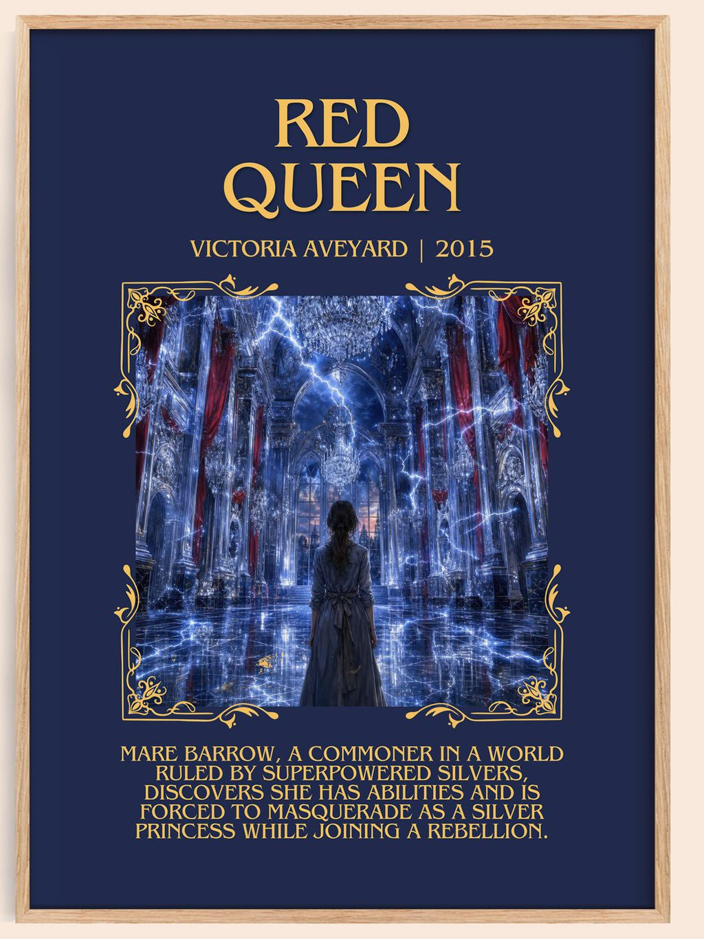 Red Queen Minimalist Book Poster by Victoria Aveyard – book poster